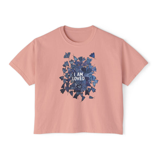 "I Am Loved" Mothpile Women's Boxy Tee