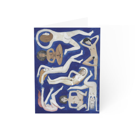 Blue Nudes Greeting Cards