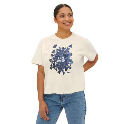 "I Am Loved" Mothpile Women's Boxy Tee