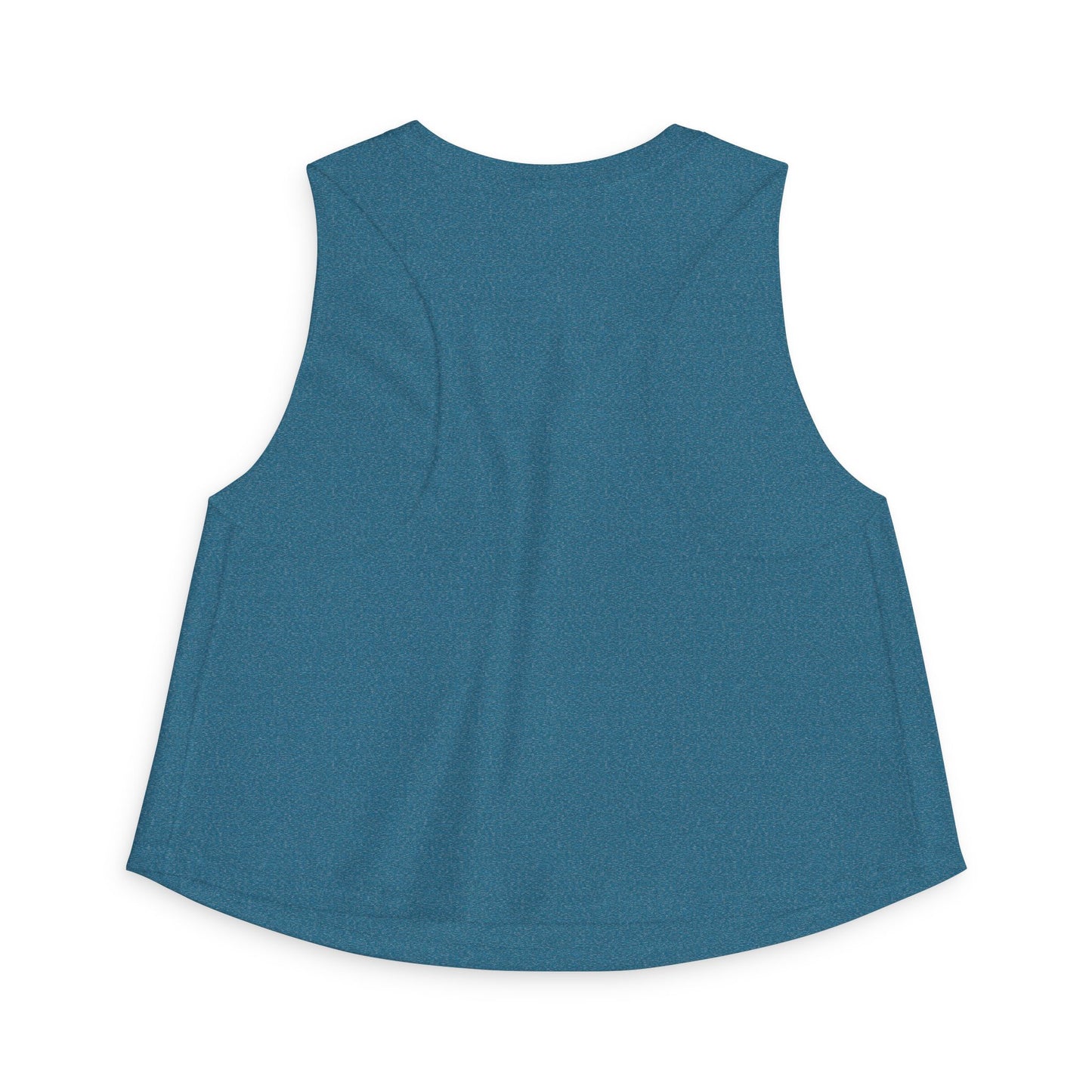 Women’s Crop Top — Abstract Gold & White Figure Art on Royal Blue