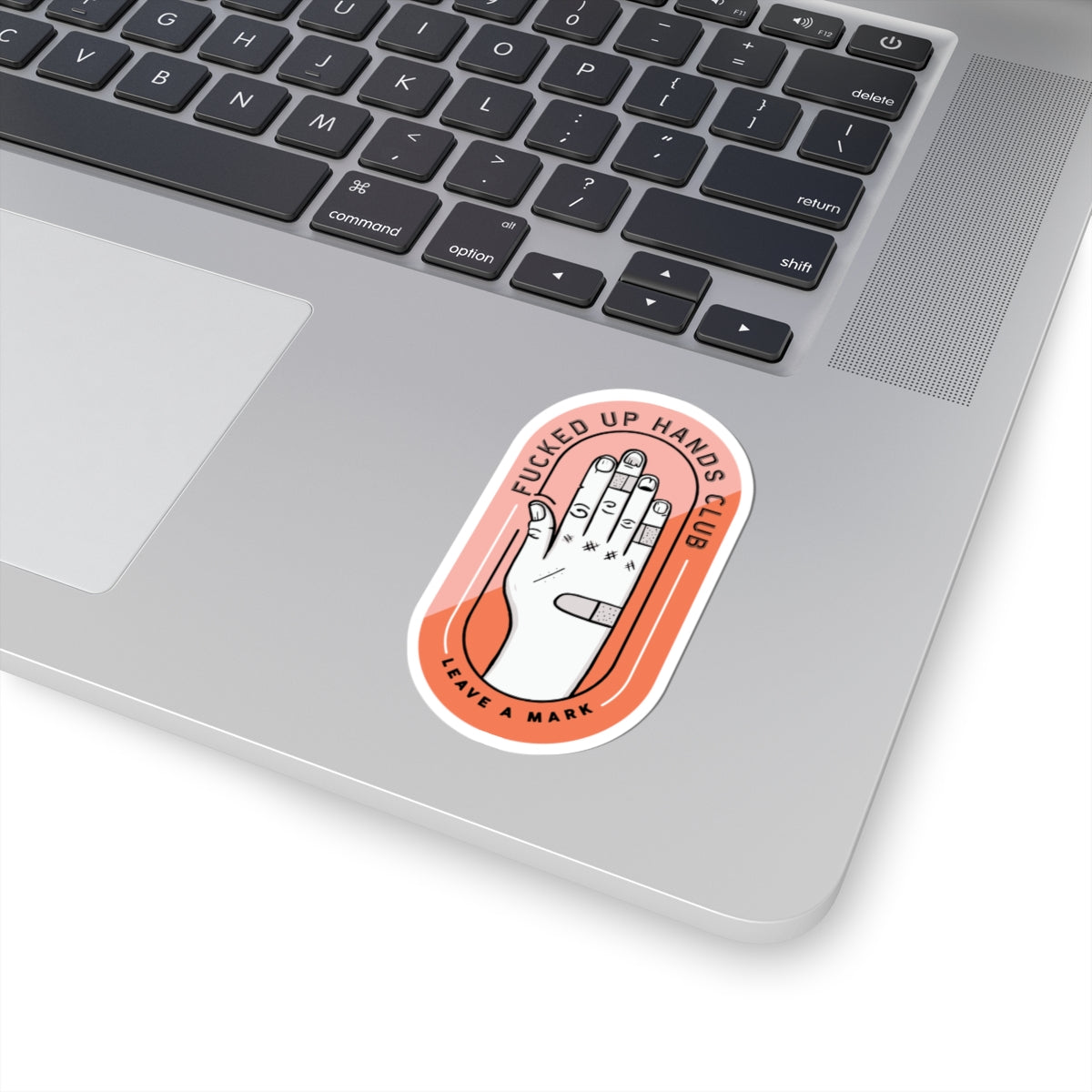 F*cked Up Hands Club Kiss-Cut Sticker —Red