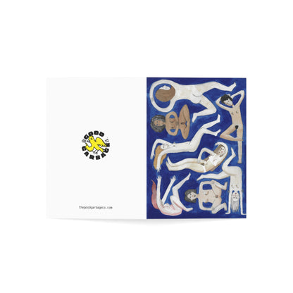 Blue Nudes Greeting Cards