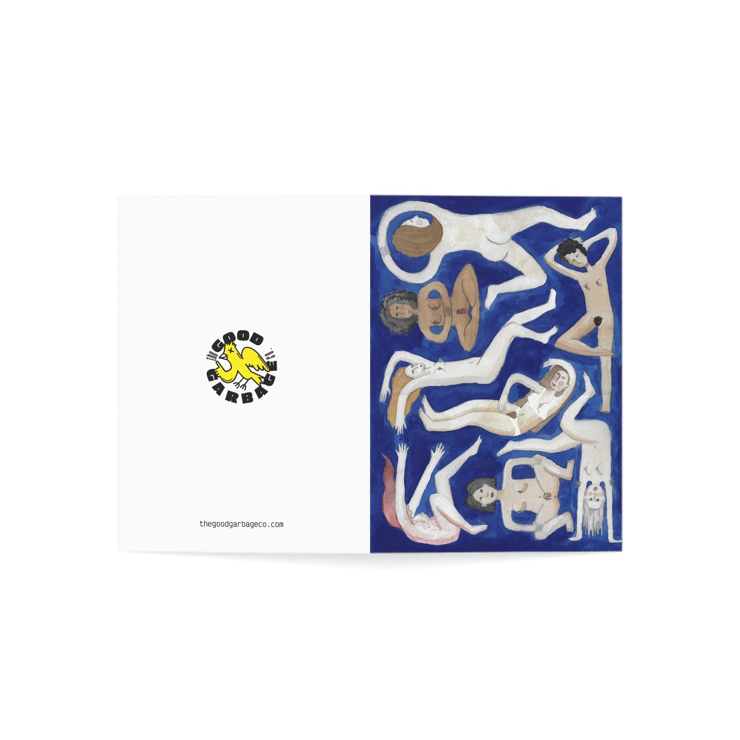 Blue Nudes Greeting Cards