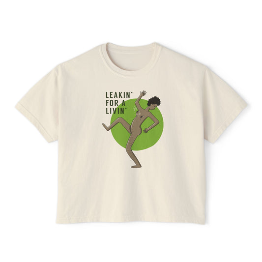 “Leakin’ For a Livin’” Bold Graphic Crop Top