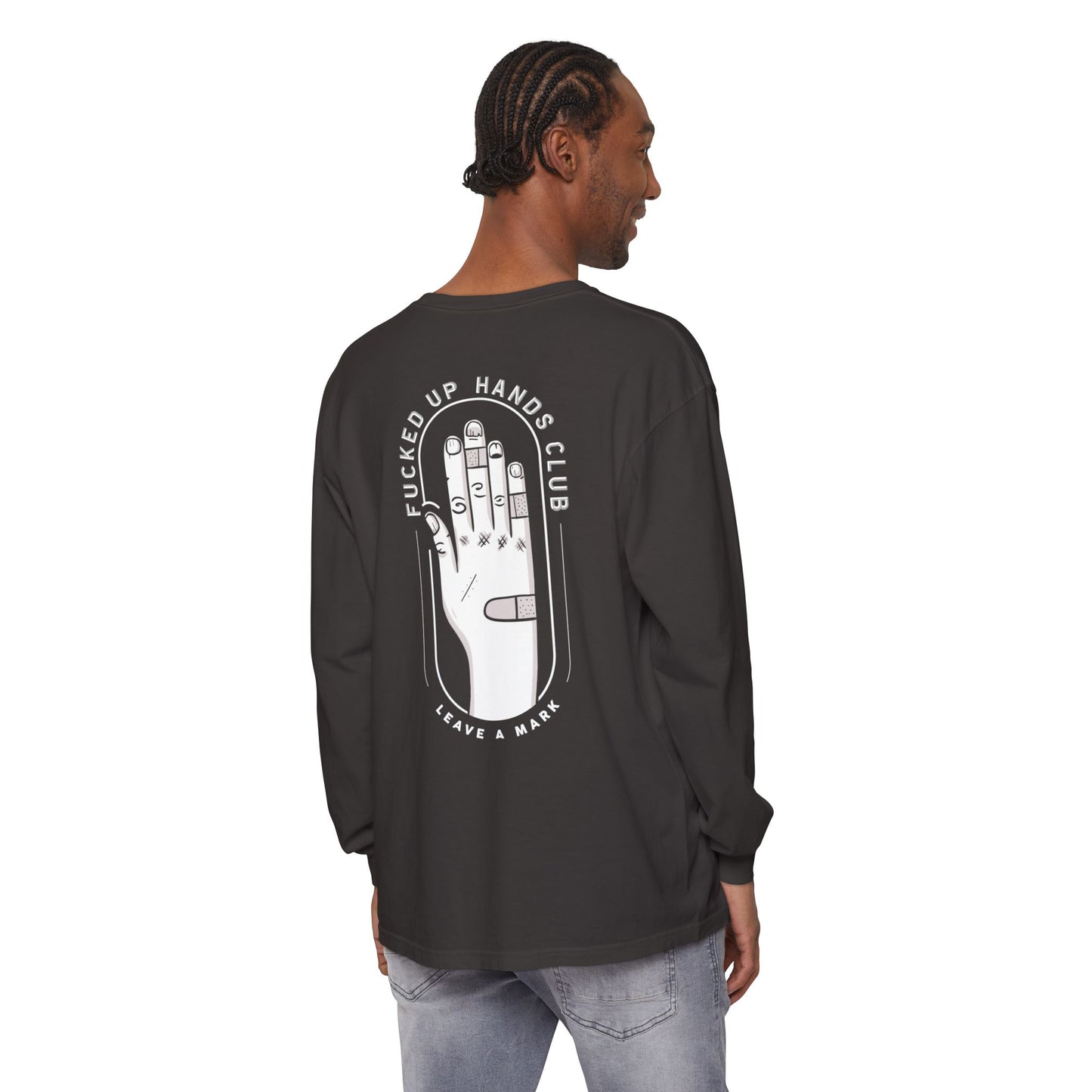 F*cked Up Hands Club" Long Sleeve T‑Shirt