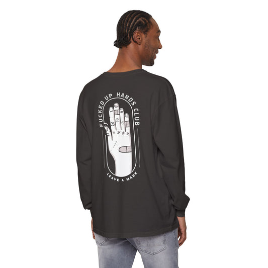 F*cked Up Hands Club" Long Sleeve T‑Shirt