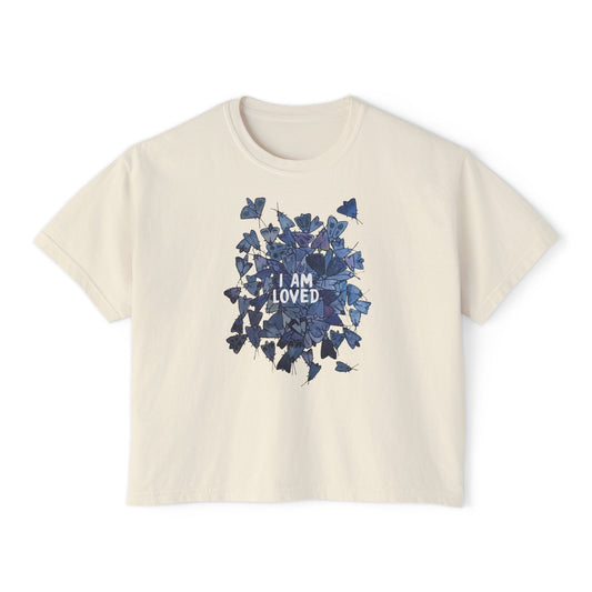 "I Am Loved" Mothpile Women's Boxy Tee