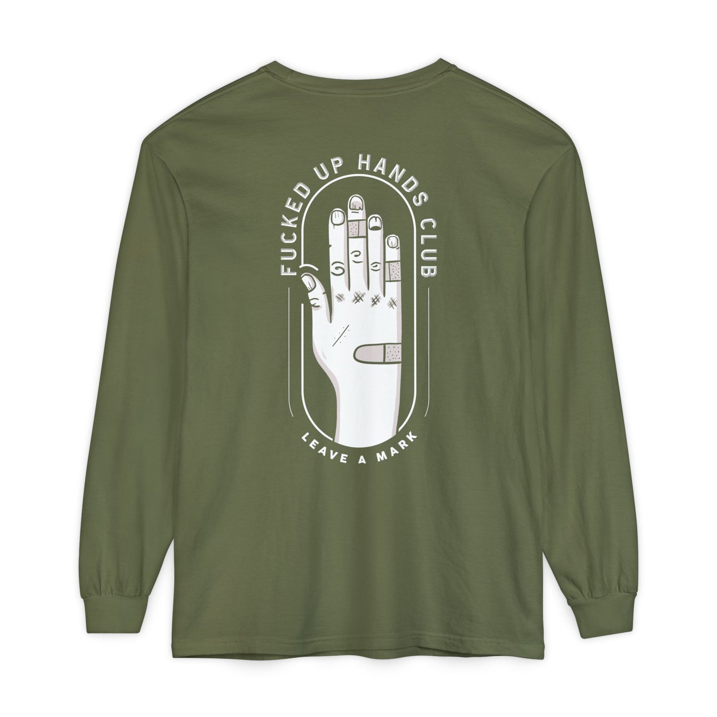 F*cked Up Hands Club" Long Sleeve T‑Shirt