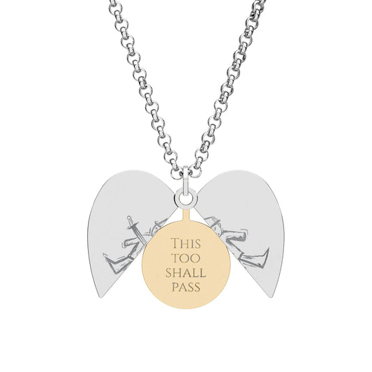 This too Shall Pass Hidden Message Heart Necklace