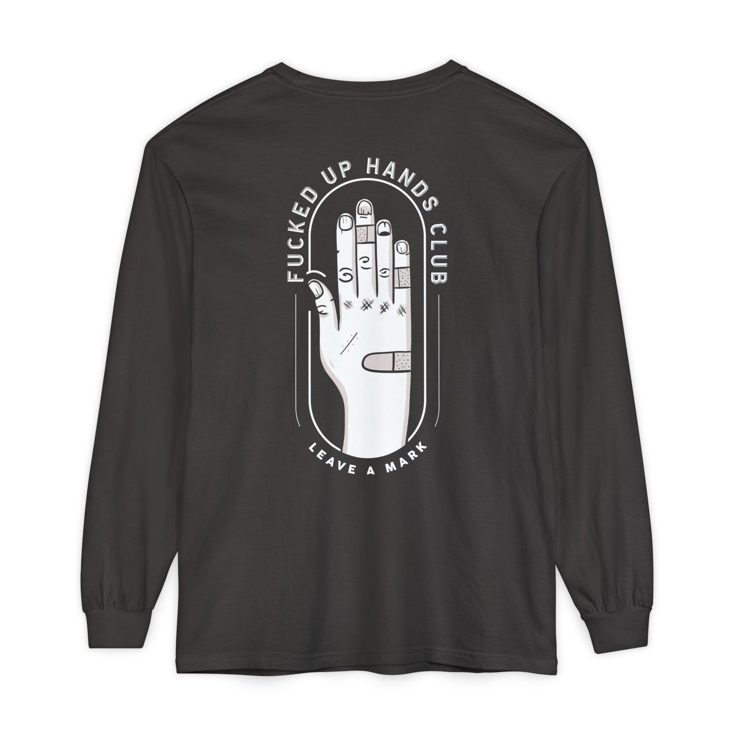 F*cked Up Hands Club" Long Sleeve T‑Shirt