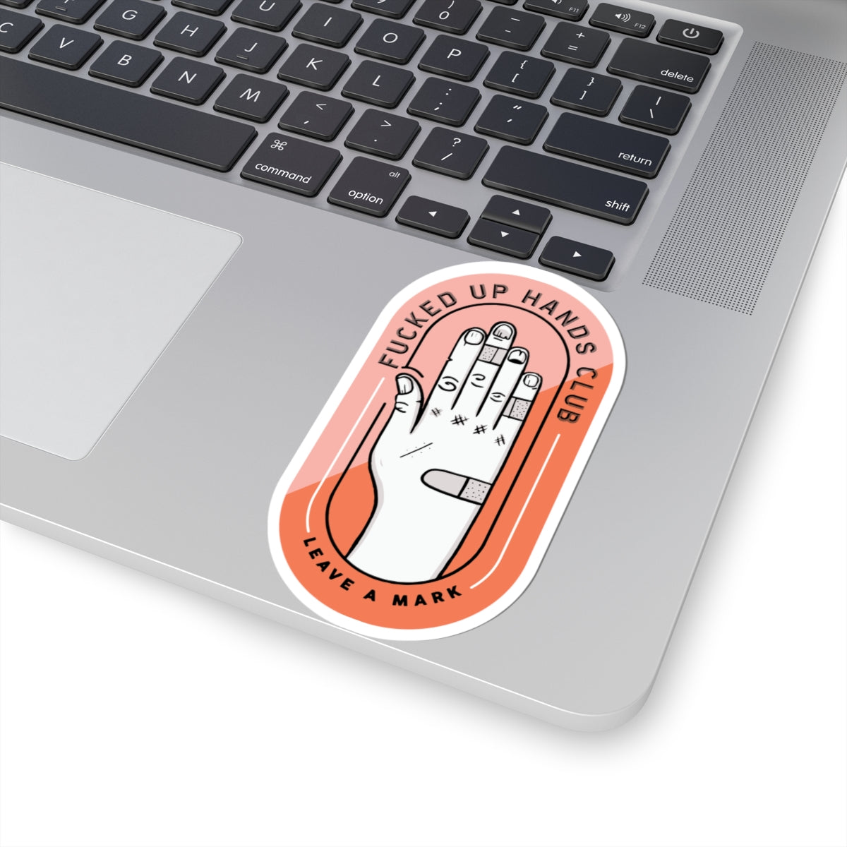 F*cked Up Hands Club Kiss-Cut Sticker —Red