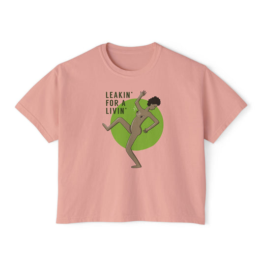 “Leakin’ For a Livin’” Bold Graphic Crop Top