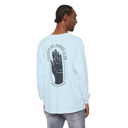 F*cked Up Hands Club" Long Sleeve T‑Shirt