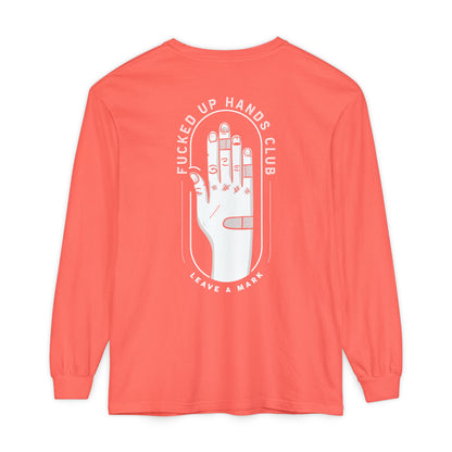 F*cked Up Hands Club" Long Sleeve T‑Shirt