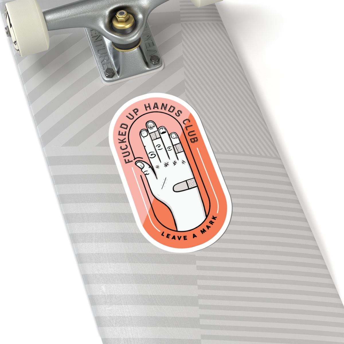 F*cked Up Hands Club Kiss-Cut Sticker —Red