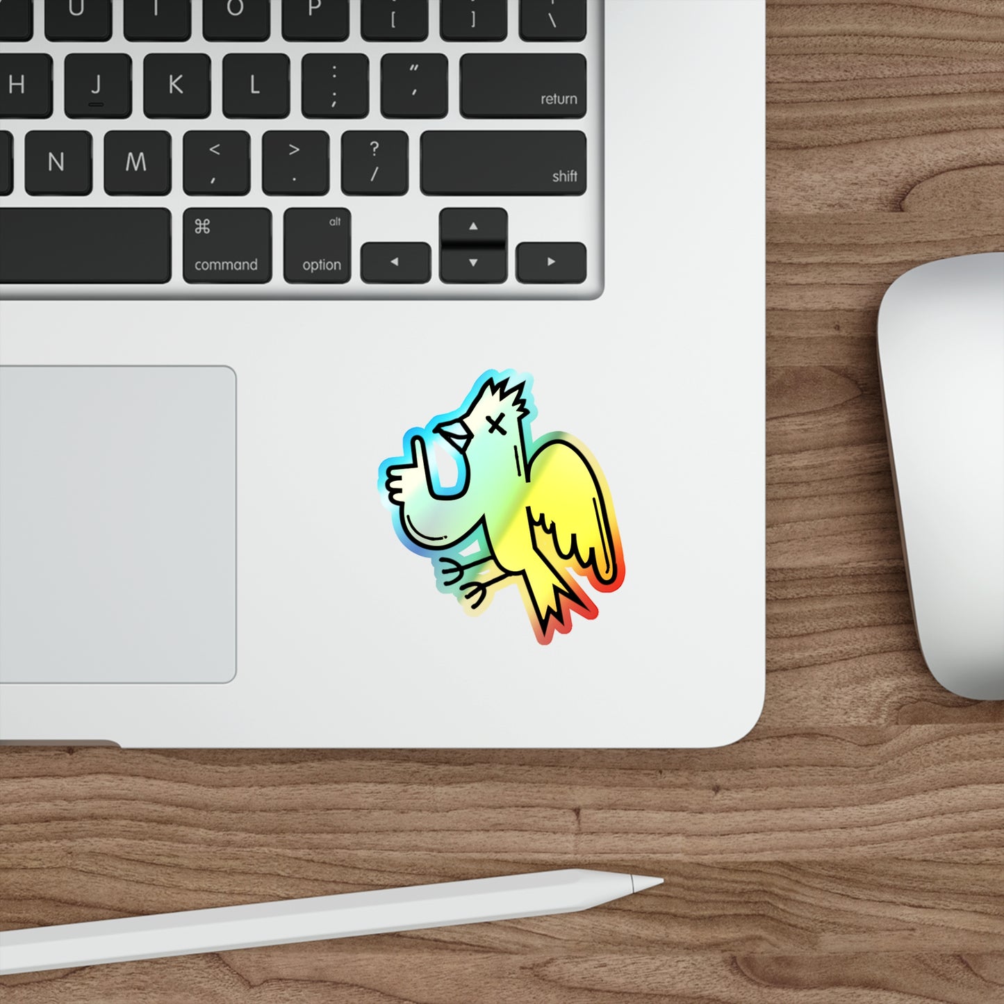 Holographic Die-Cut Bird Sticker