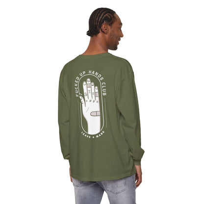 F*cked Up Hands Club" Long Sleeve T‑Shirt