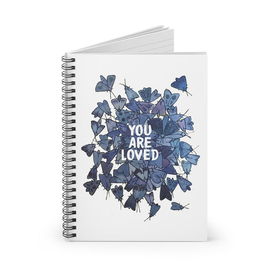 You Are Loved Moth Pile Spiral Notebook