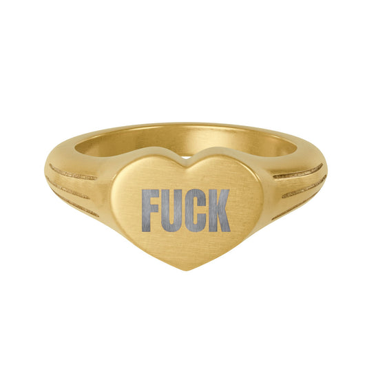 F-Word Heart Signet Ring