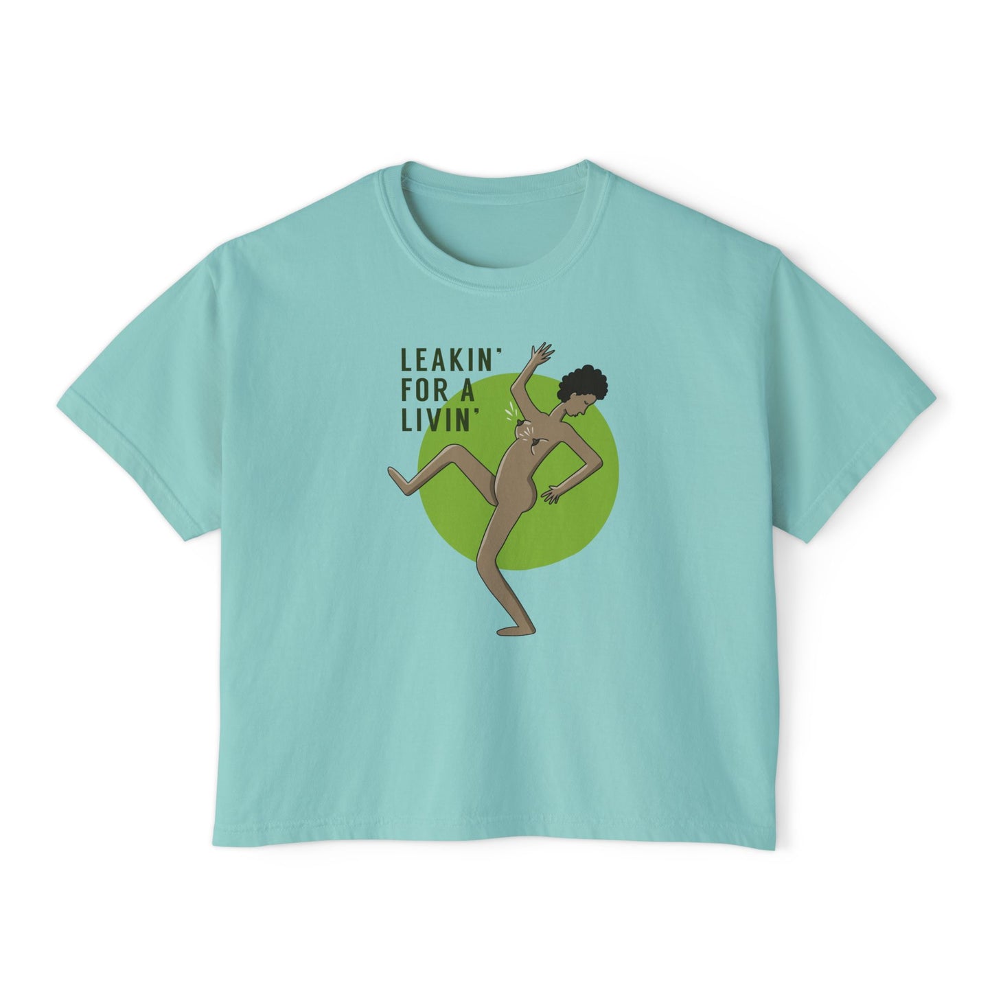 “Leakin’ For a Livin’” Bold Graphic Crop Top