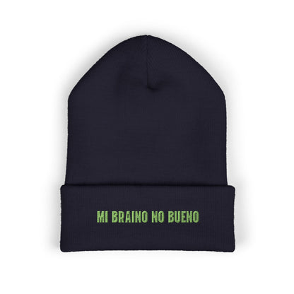 Mi Braino No Buen cuffed Embroidered Beanie