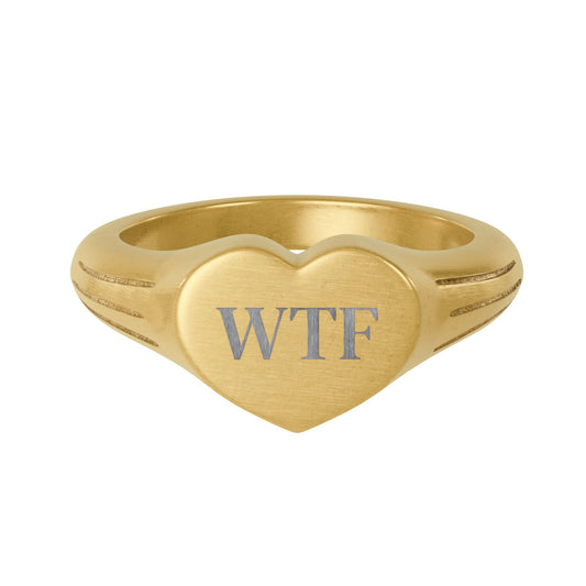WTF Heart Signet Ring
