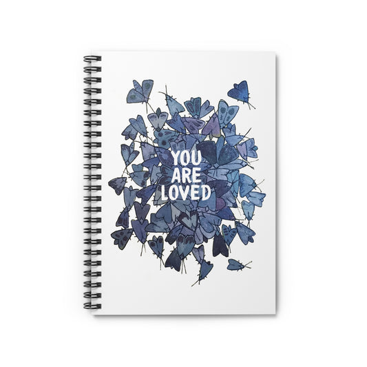 You Are Loved Moth Pile Spiral Notebook