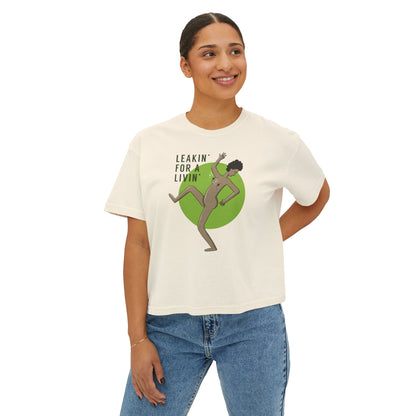 “Leakin’ For a Livin’” Bold Graphic Crop Top