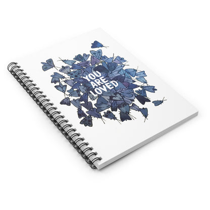 You Are Loved Moth Pile Spiral Notebook