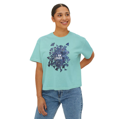 "I Am Loved" Mothpile Women's Boxy Tee