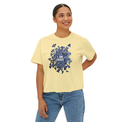 "I Am Loved" Mothpile Women's Boxy Tee