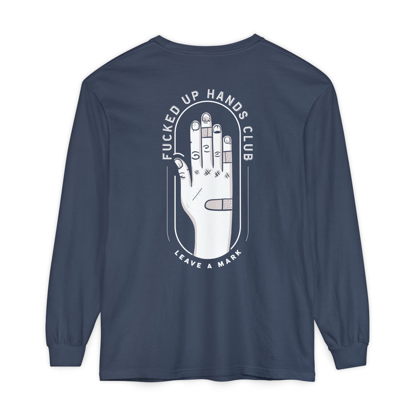 F*cked Up Hands Club" Long Sleeve T‑Shirt